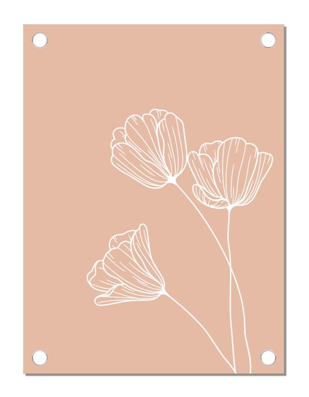 Tuinposter | tulpen | roze