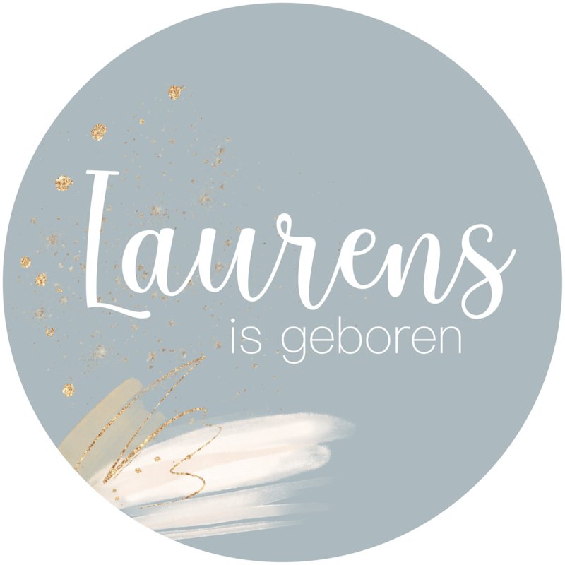 Geboorte raamsticker galaxy aqua blauw