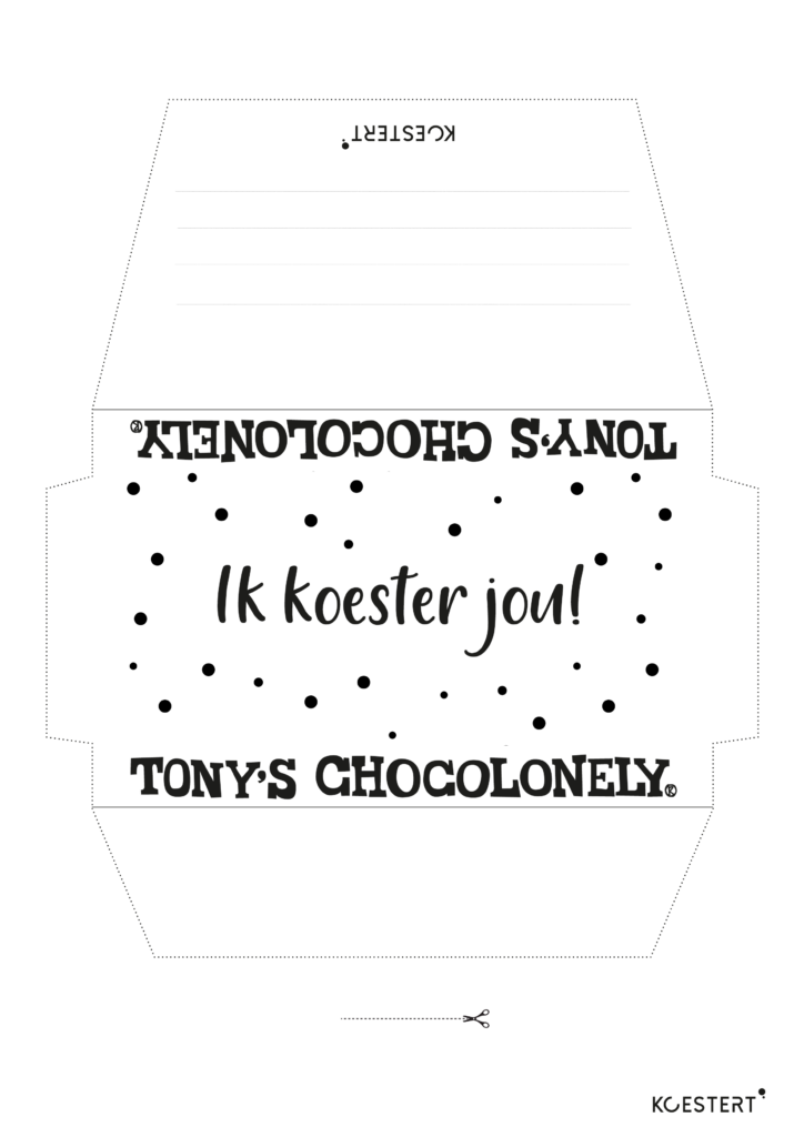 Tony Chocolonely | ik koester jou | free printable