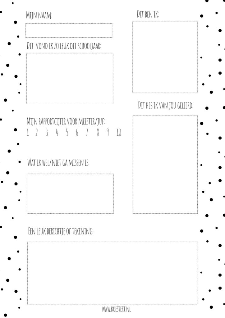 Invulvel meester/juf | free printable