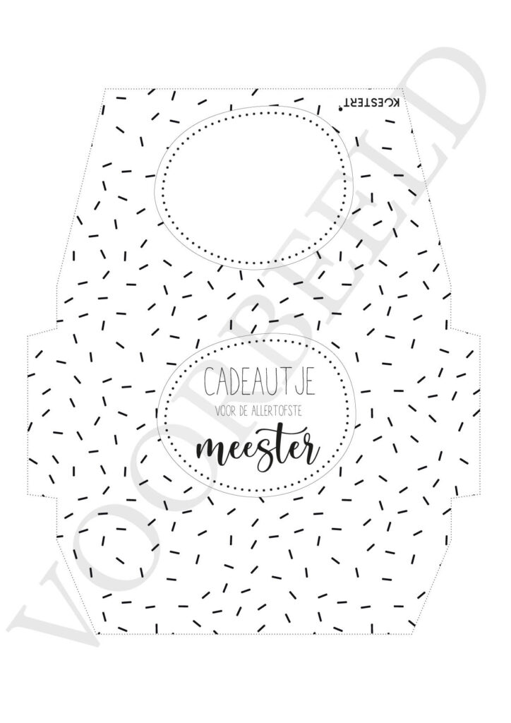 Printable | chocolade wikkel | cadeau voor meester | Koestert