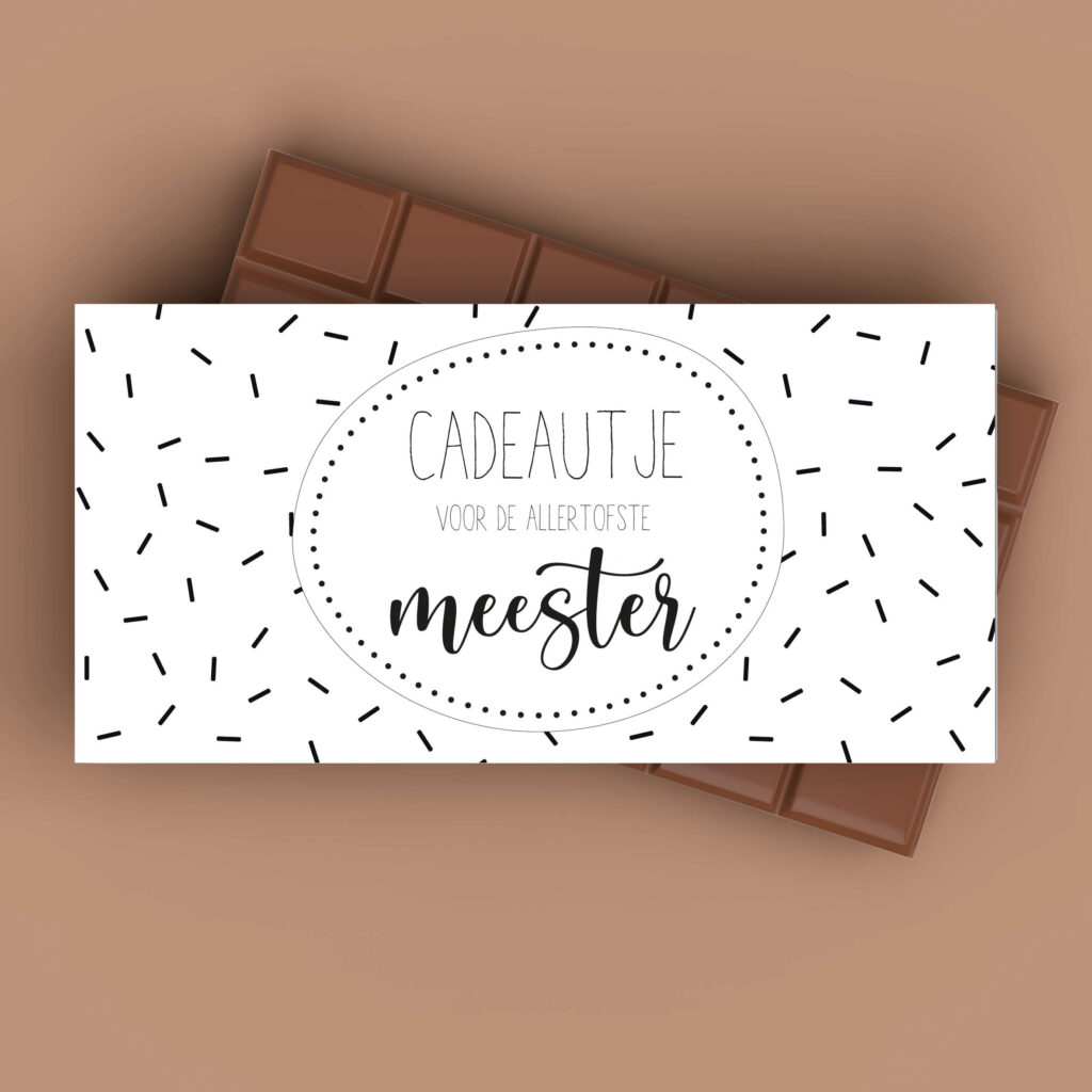 printable cadeau meester chocolade
