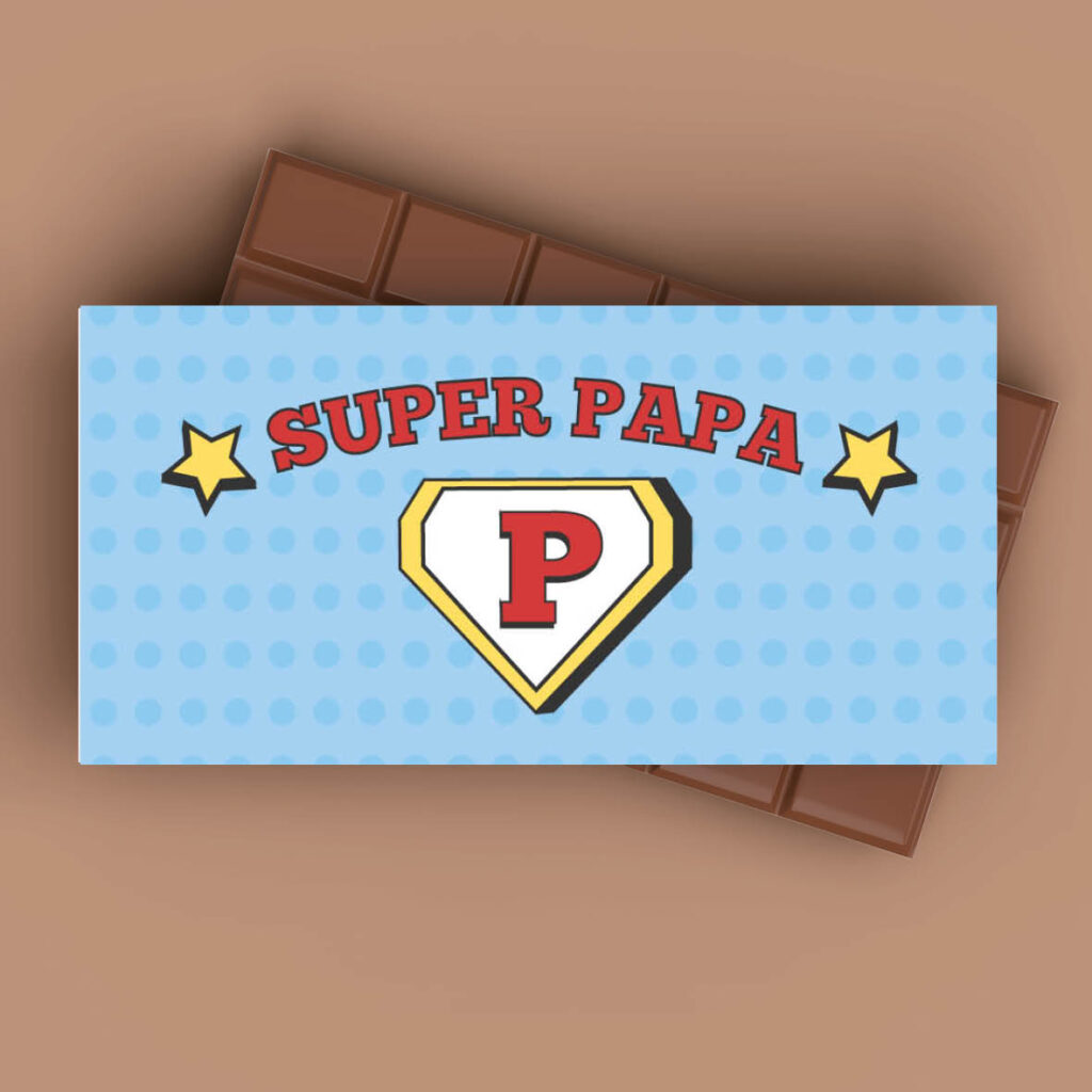 printable cadeau super papa chocolade