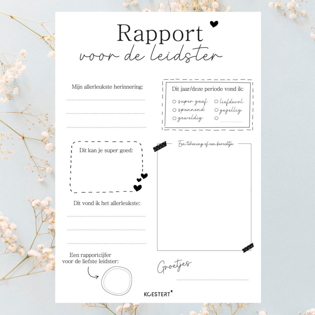 rapport voor leidster koestert