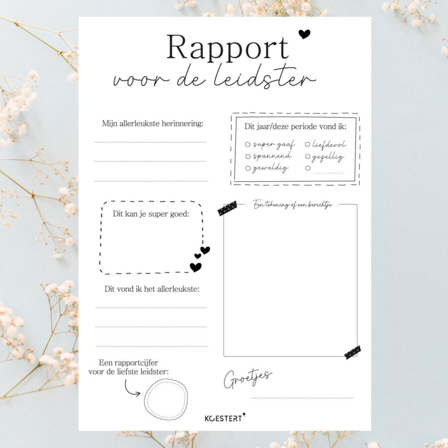 rapport voor leidster koestert