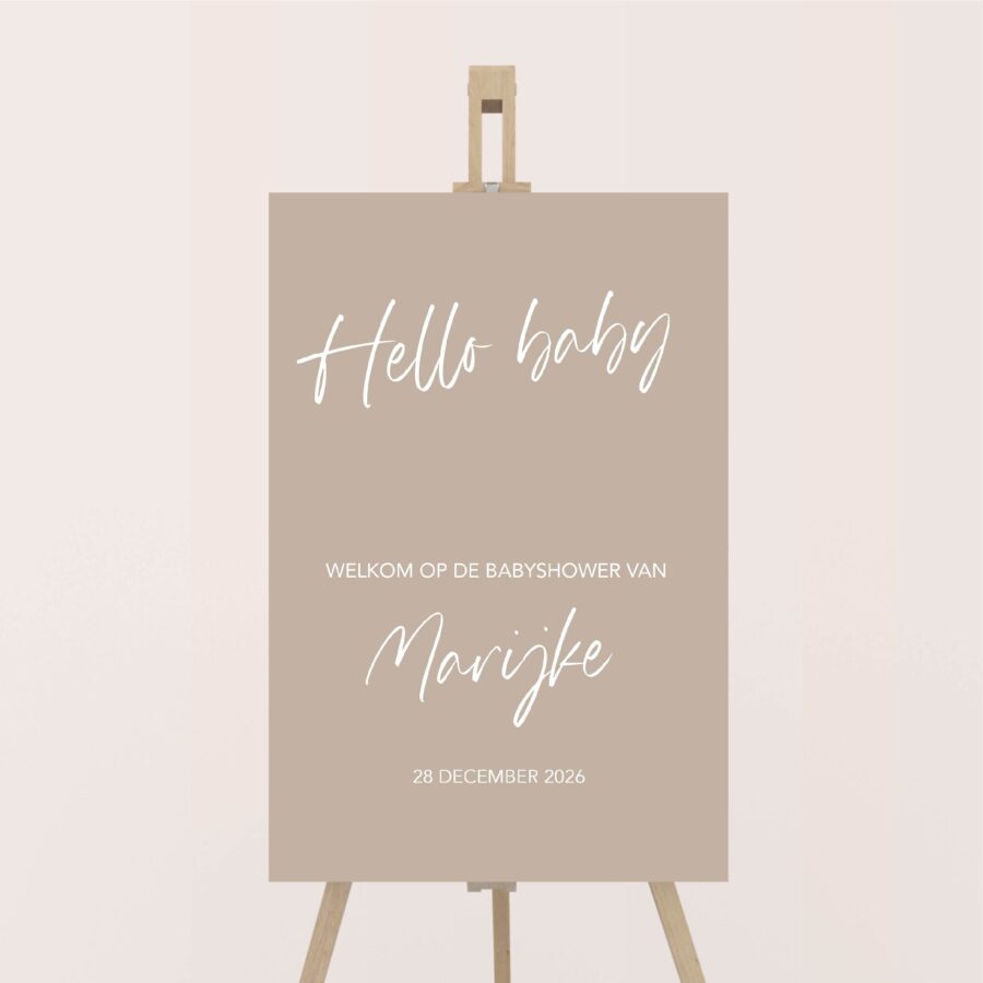 babyshowerbord welkomstbord hello baby