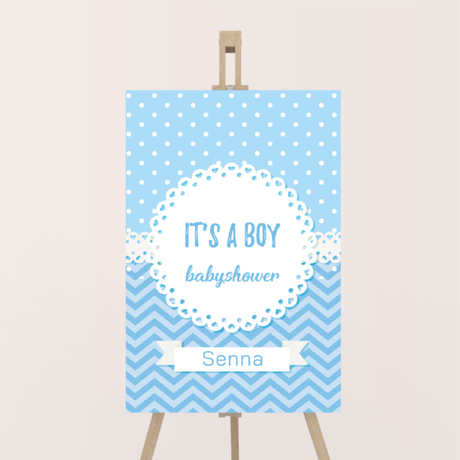 babyshowerbord welkomstbord it's a boy