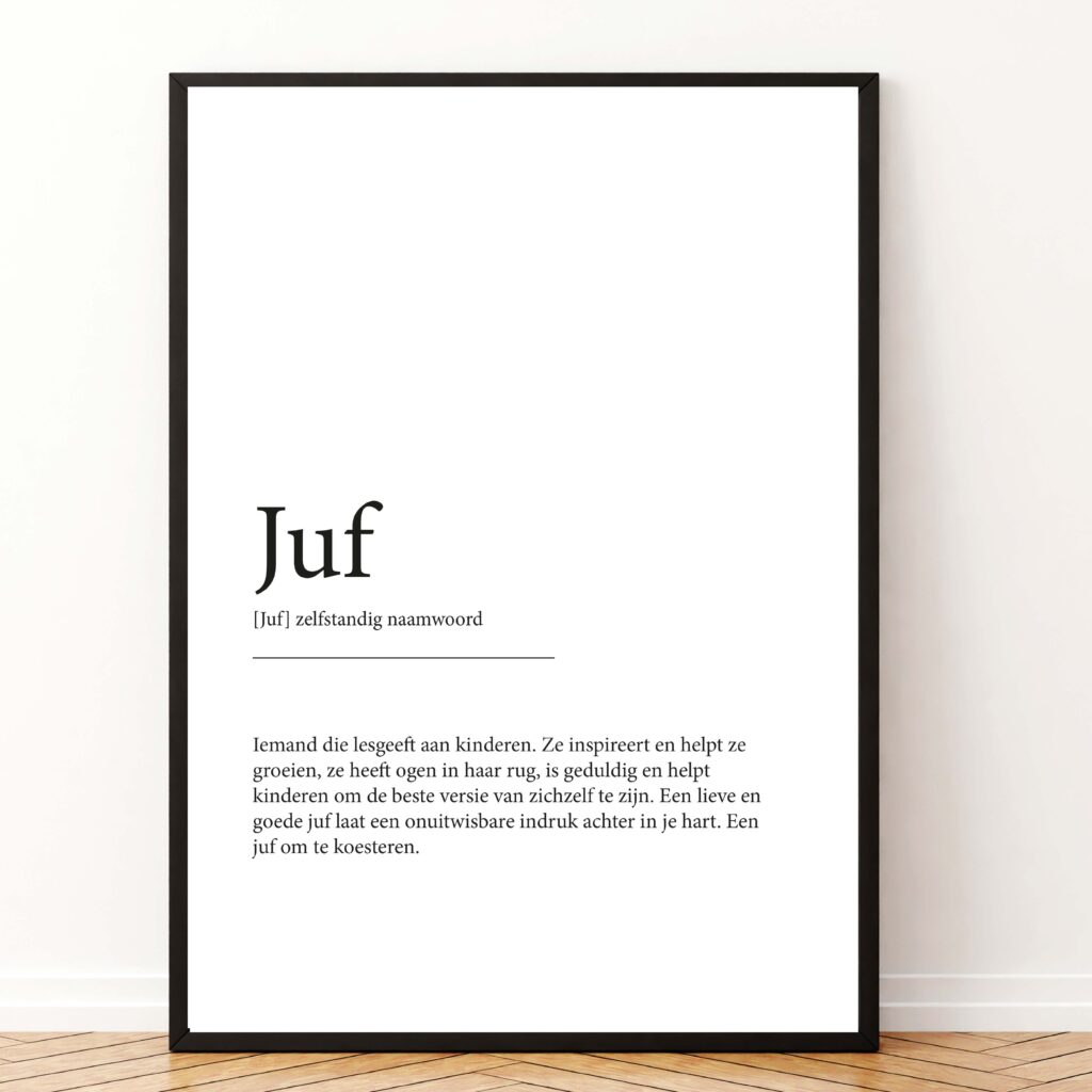 poster-juf-betekenis-cadeau-koestert