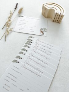 babyshower invulkaarten koestert