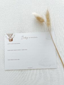 babyshower invulkaarten koestert