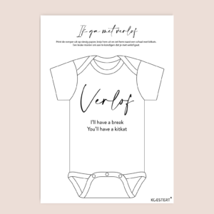 ik ga met verlof - zwangerschapsverlof aankondiging printable