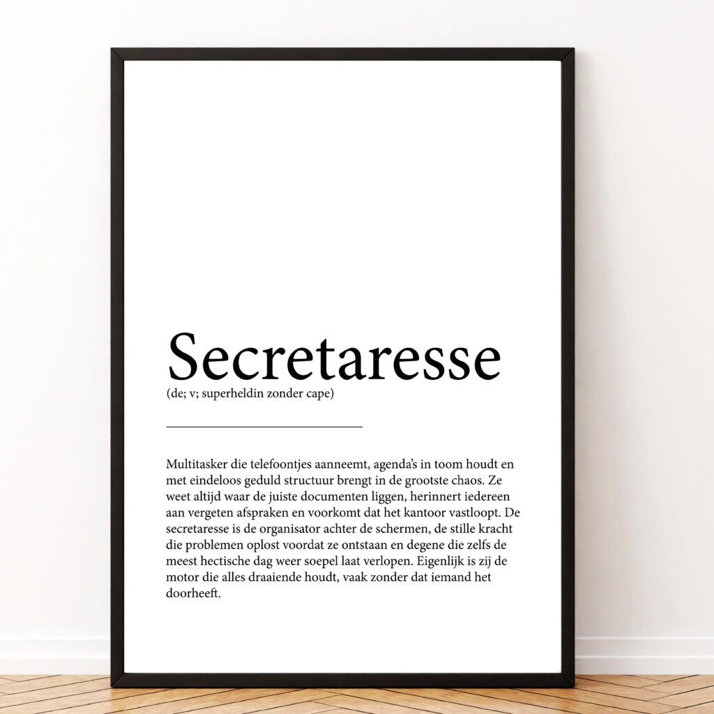 Betekenis-sercretaresse-poster-koestert