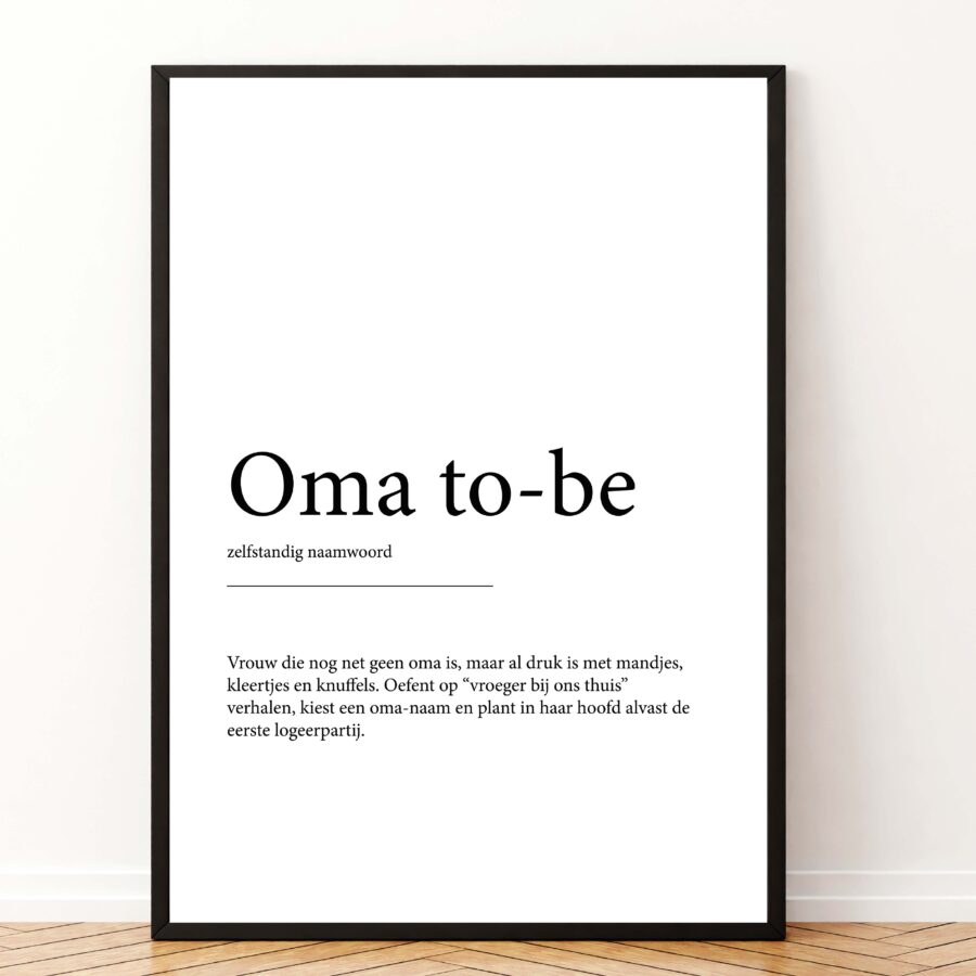 poster-oma-to-be-betekenis-cadeau-koestert