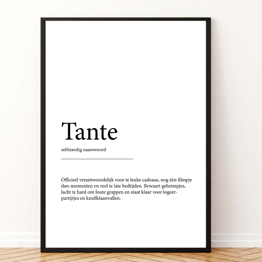 poster-tante-betekenis-cadeau-koestert