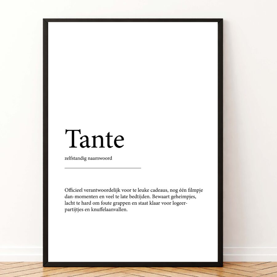 poster-tante-betekenis-cadeau-koestert