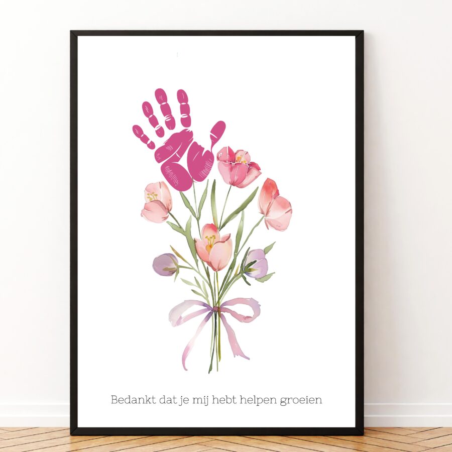 poster-juf- bedankt dat je mij hebt helpen groeien-cadeau-koestert