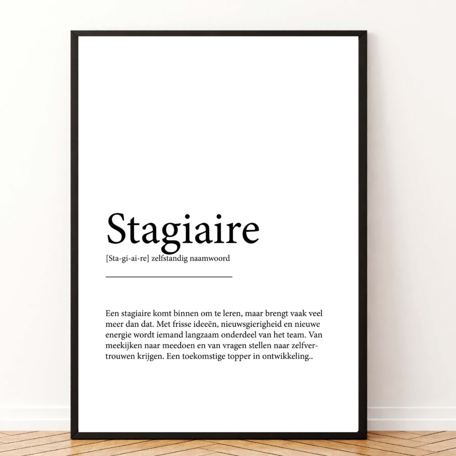 Betekenis poster stagiaire printable koestert
