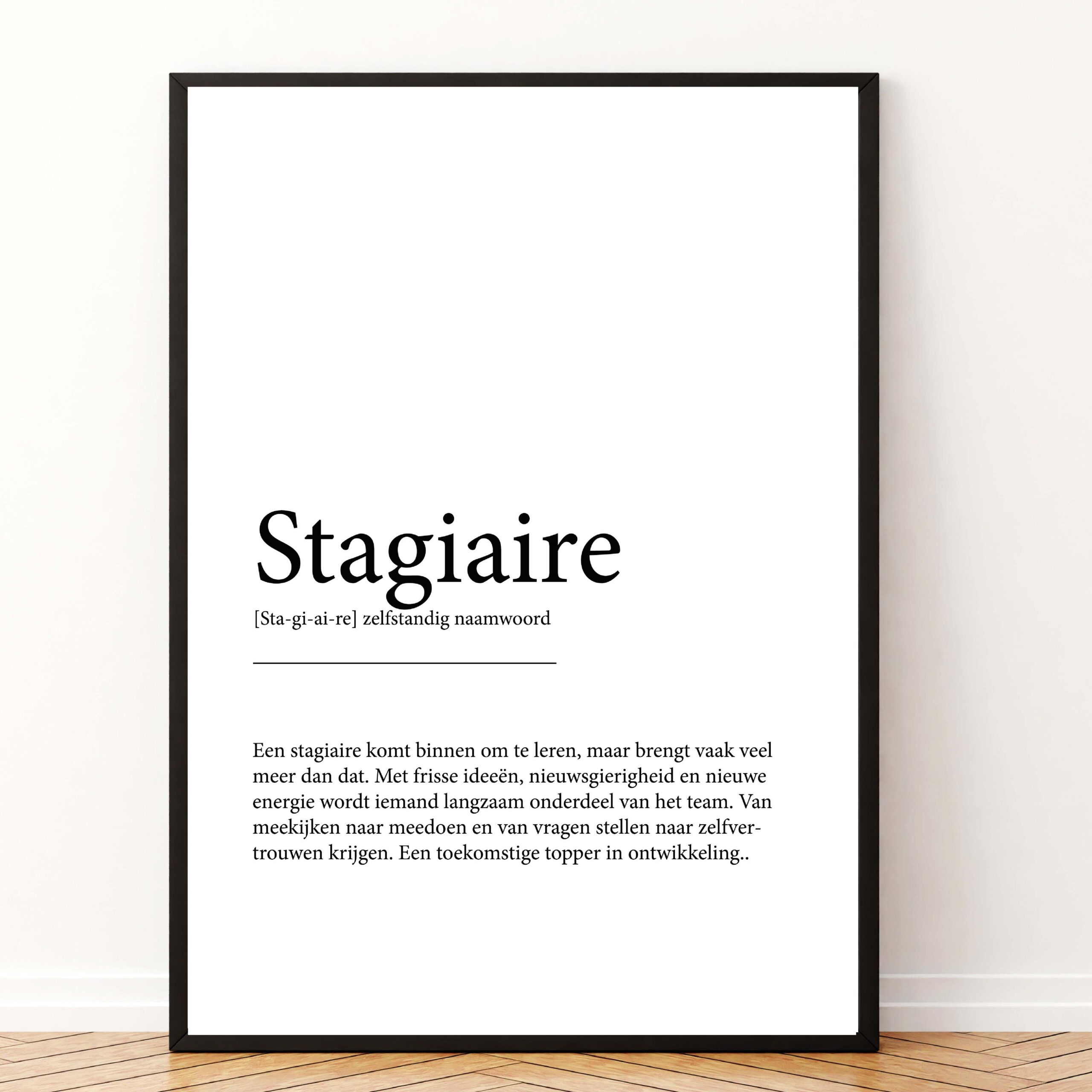 Betekenis poster stagiaire printable koestert